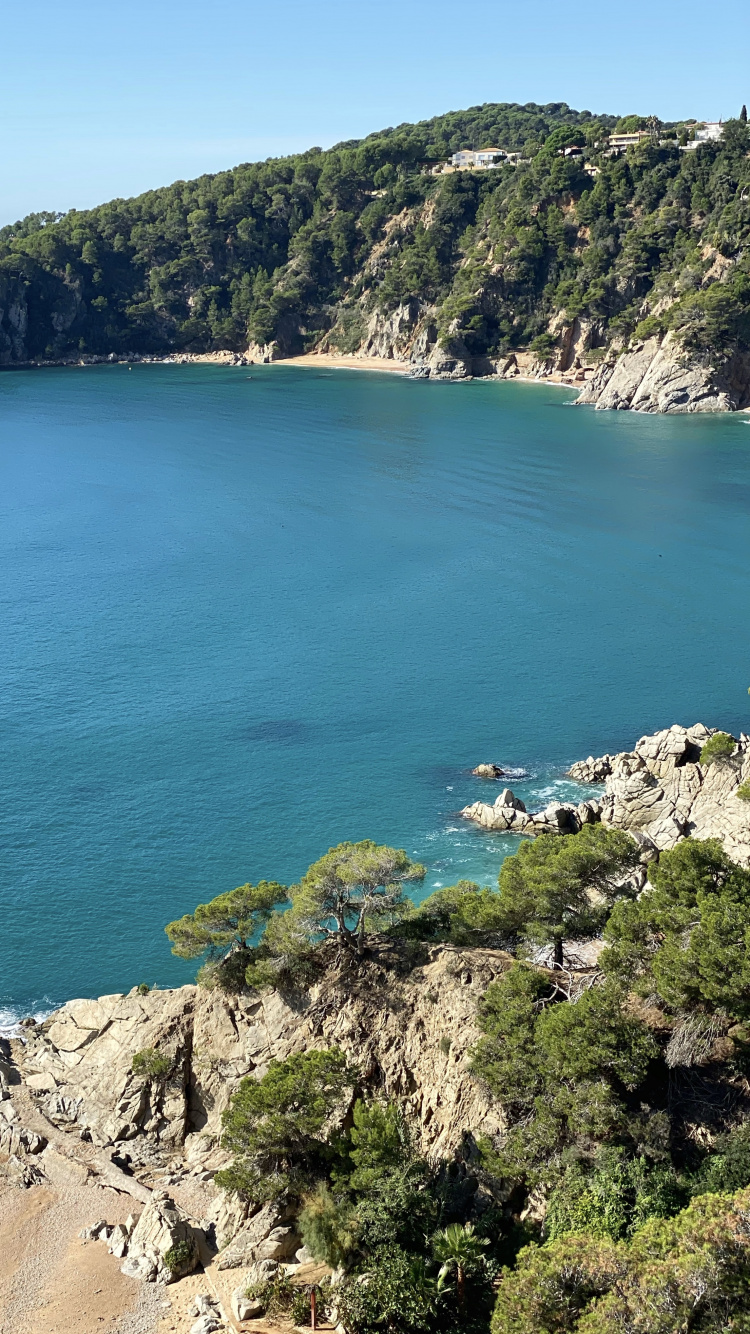 Sea, Body of Water, Nature, Vegetation, Coast. Wallpaper in 750x1334 Resolution