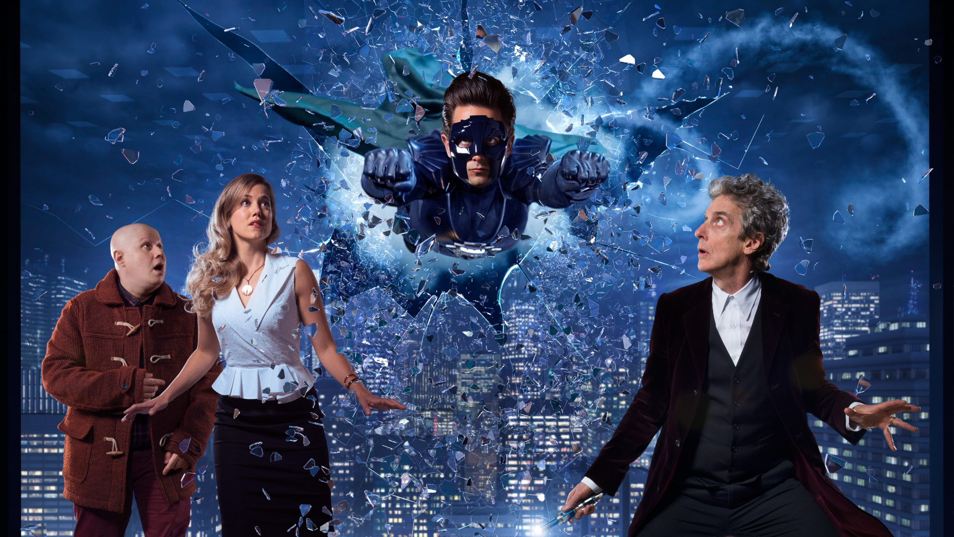 Mann in Schwarzer Anzugjacke Steht Neben Frau in Weißem Ärmellosem Kleid. Wallpaper in 1920x1080 Resolution