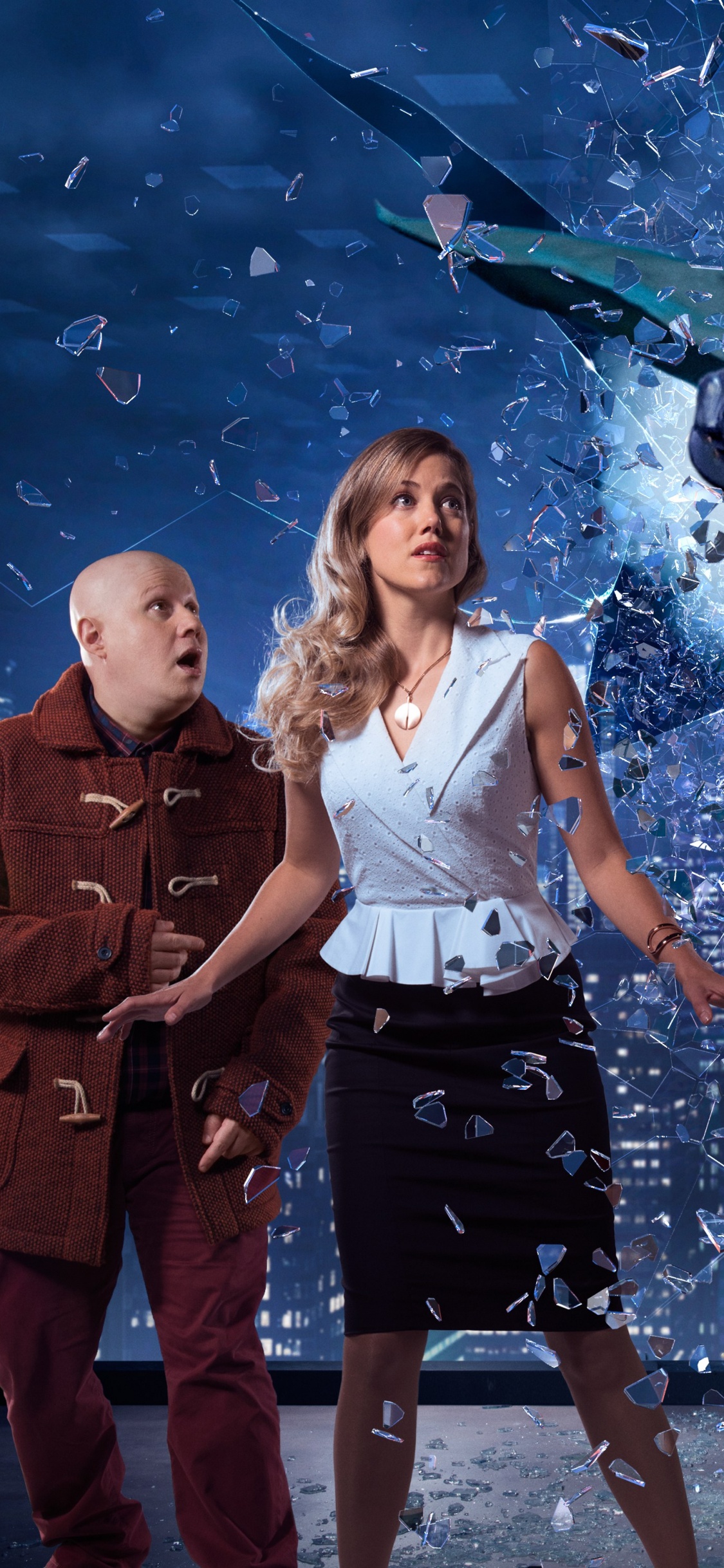 Man in Black Suit Jacket Standing Beside Woman in White Sleeveless Dress. Wallpaper in 1125x2436 Resolution