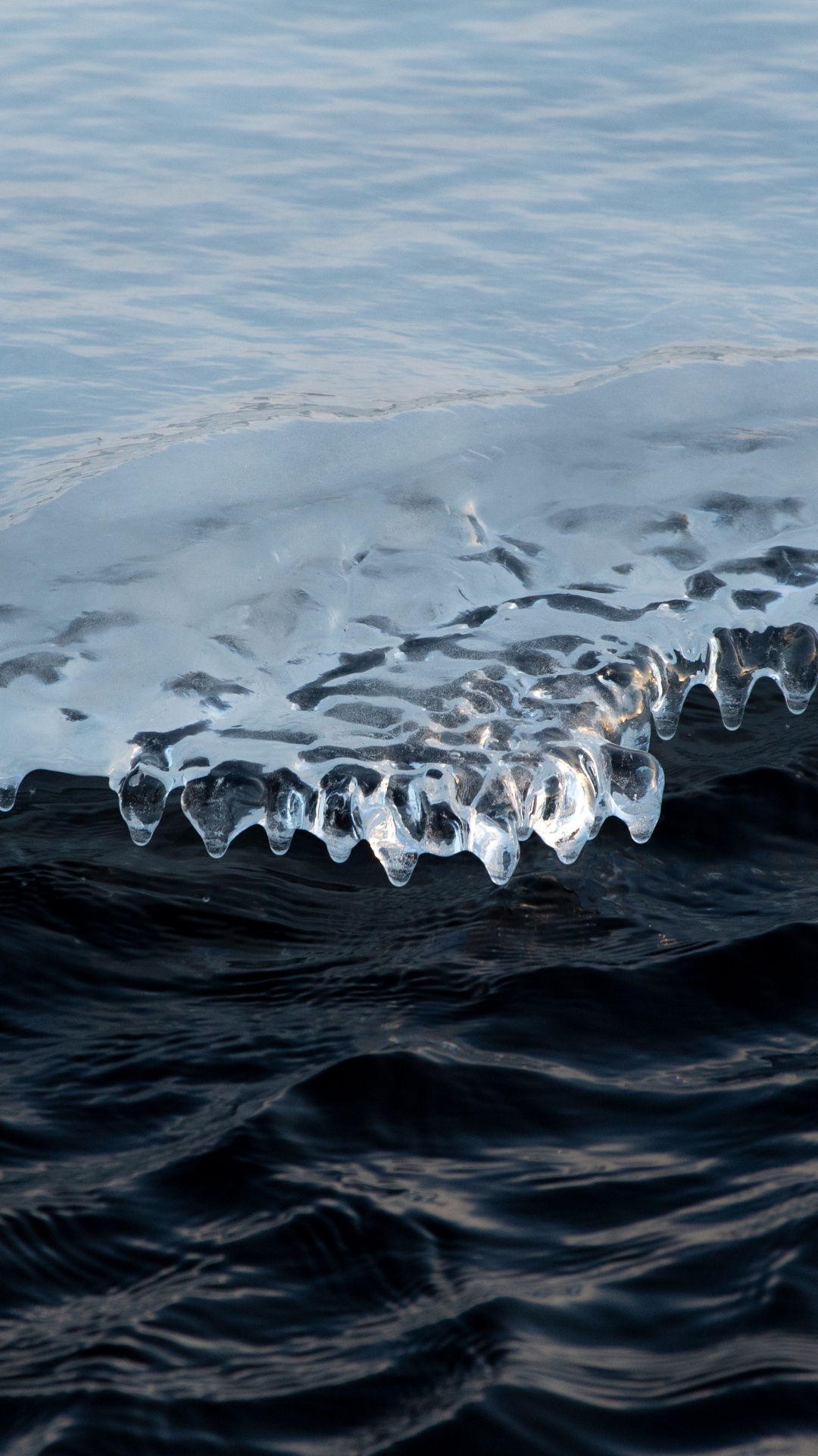 Sky, Wind Wave, Water, Winter, Ice. Wallpaper in 1080x1920 Resolution
