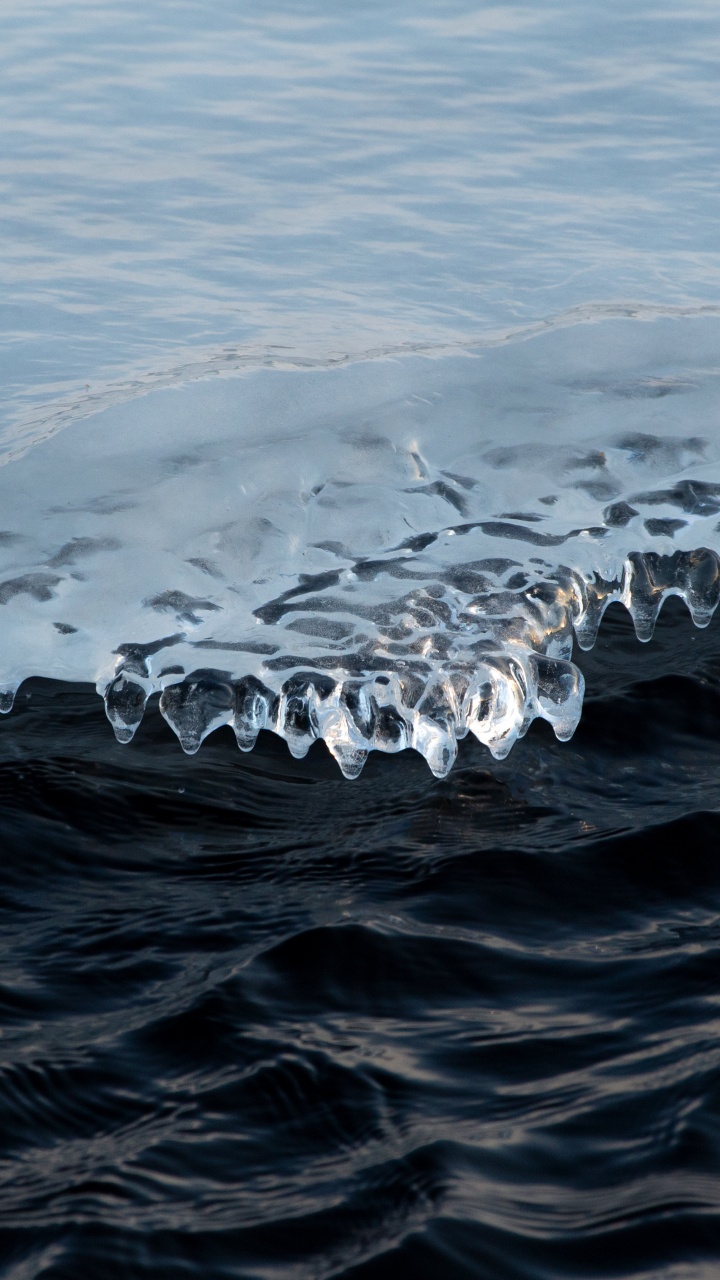 Sky, Wind Wave, Water, Winter, Ice. Wallpaper in 720x1280 Resolution
