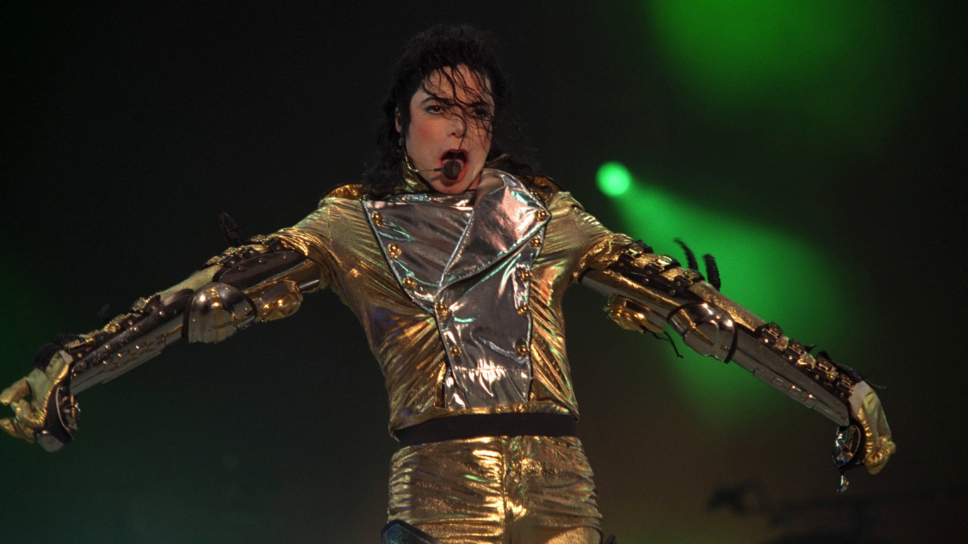 Michael Jackson, Leistung, Unterhaltung, Darstellende Kunst, Musik Künstler. Wallpaper in 1366x768 Resolution