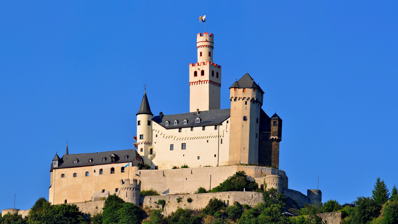 Schloss, Wahrzeichen, Gebäude, Mittelalterliche Architektur, Historic Site. Wallpaper in 1280x720 Resolution