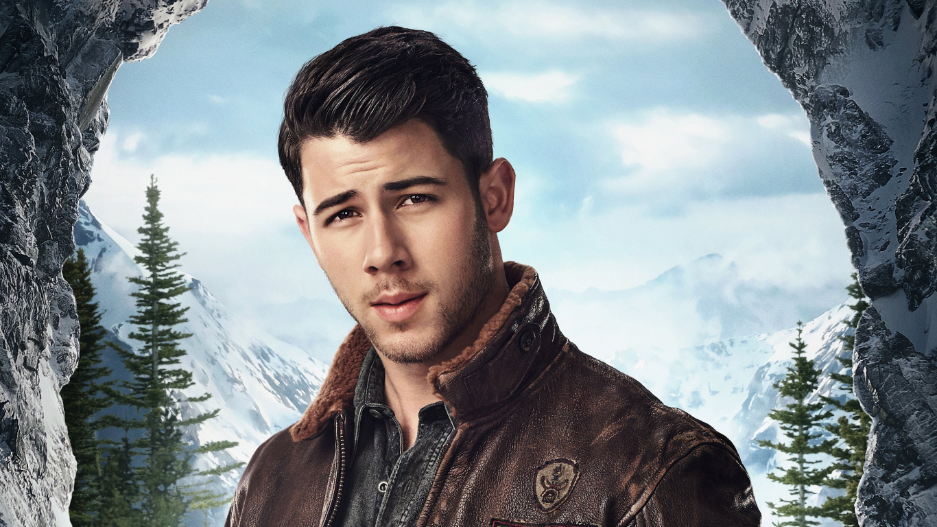 Nick Jonas, Jumanji The Next Level, Jefferson Mcdonough, Ruby Roundhouse, Poster. Wallpaper in 1366x768 Resolution