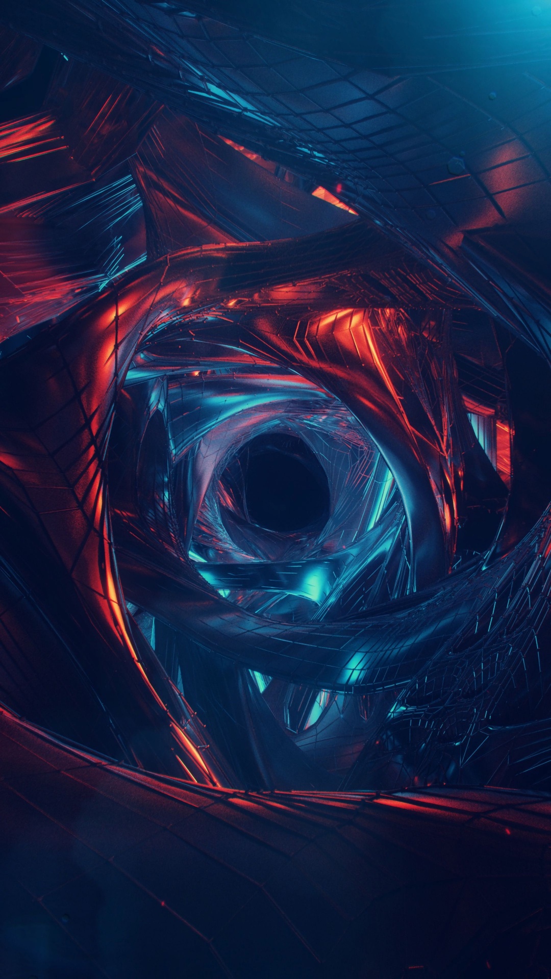 Android, Red, Colorfulness, Electric Blue, Fractal Art. Wallpaper in 1080x1920 Resolution