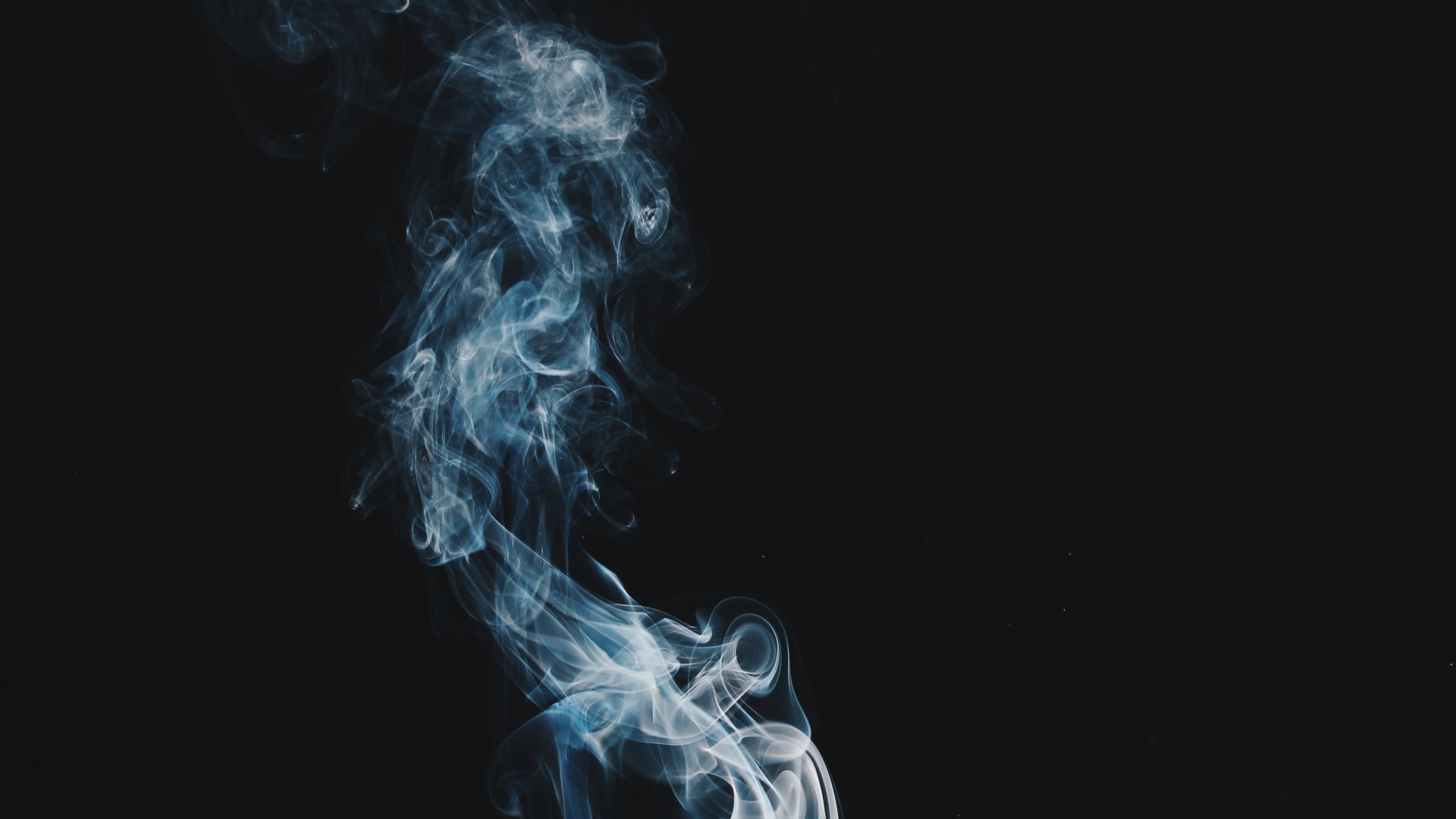 Weißer Rauch Auf Schwarzem Hintergrund. Wallpaper in 1920x1080 Resolution