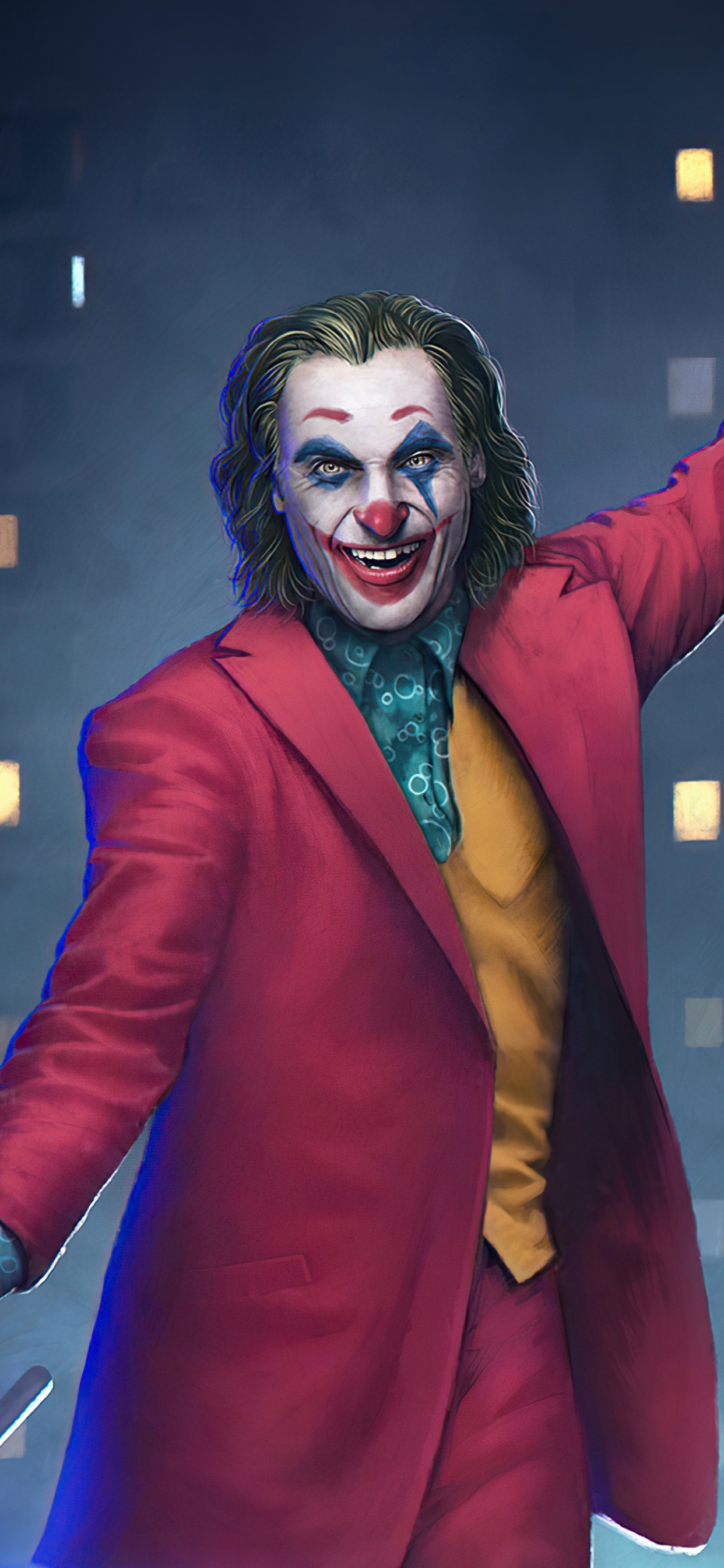 Joker, Joaquin Phoenix, Arthur Fleck, Kunst, Malerei. Wallpaper in 1242x2688 Resolution