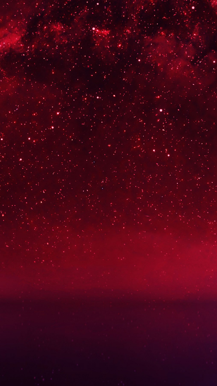 Red and Black Starry Night. Wallpaper in 750x1334 Resolution