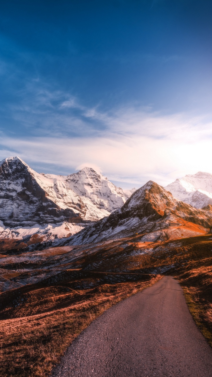 日本, 斜坡, 自然景观, 阳光, 地平线 壁纸 720x1280 允许