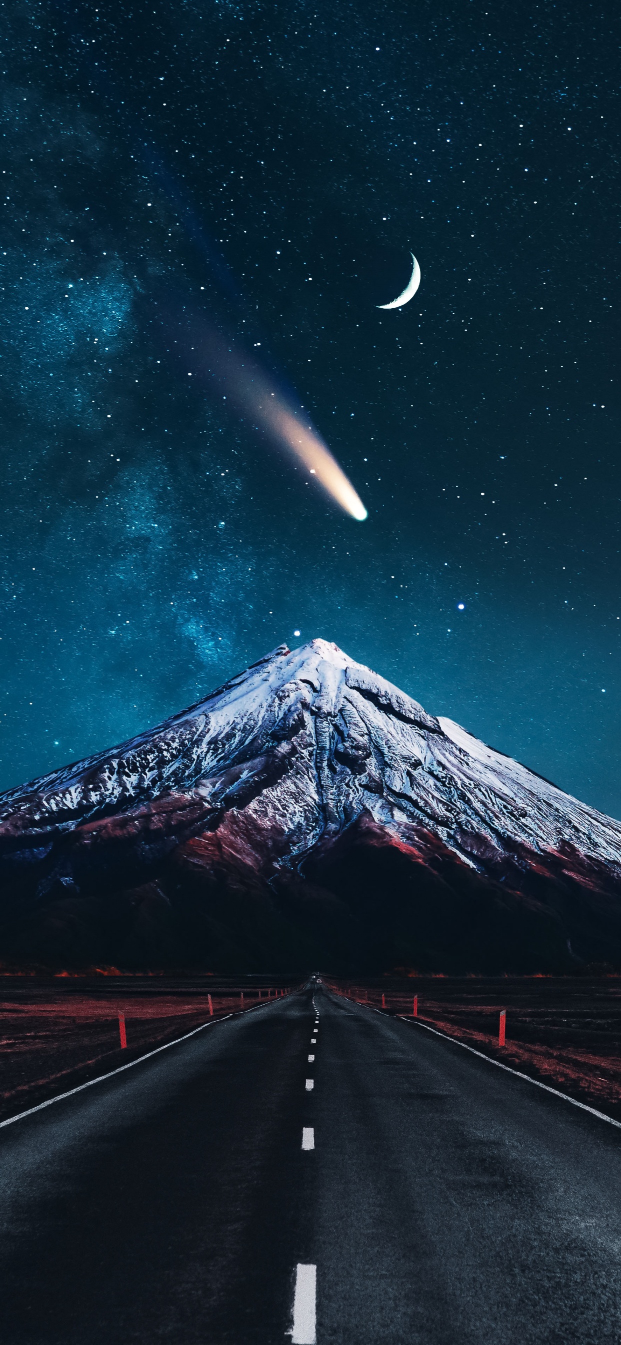 Naturaleza, Ambiente, Luna, Paisaje Natural, Pendiente. Wallpaper in 1242x2688 Resolution