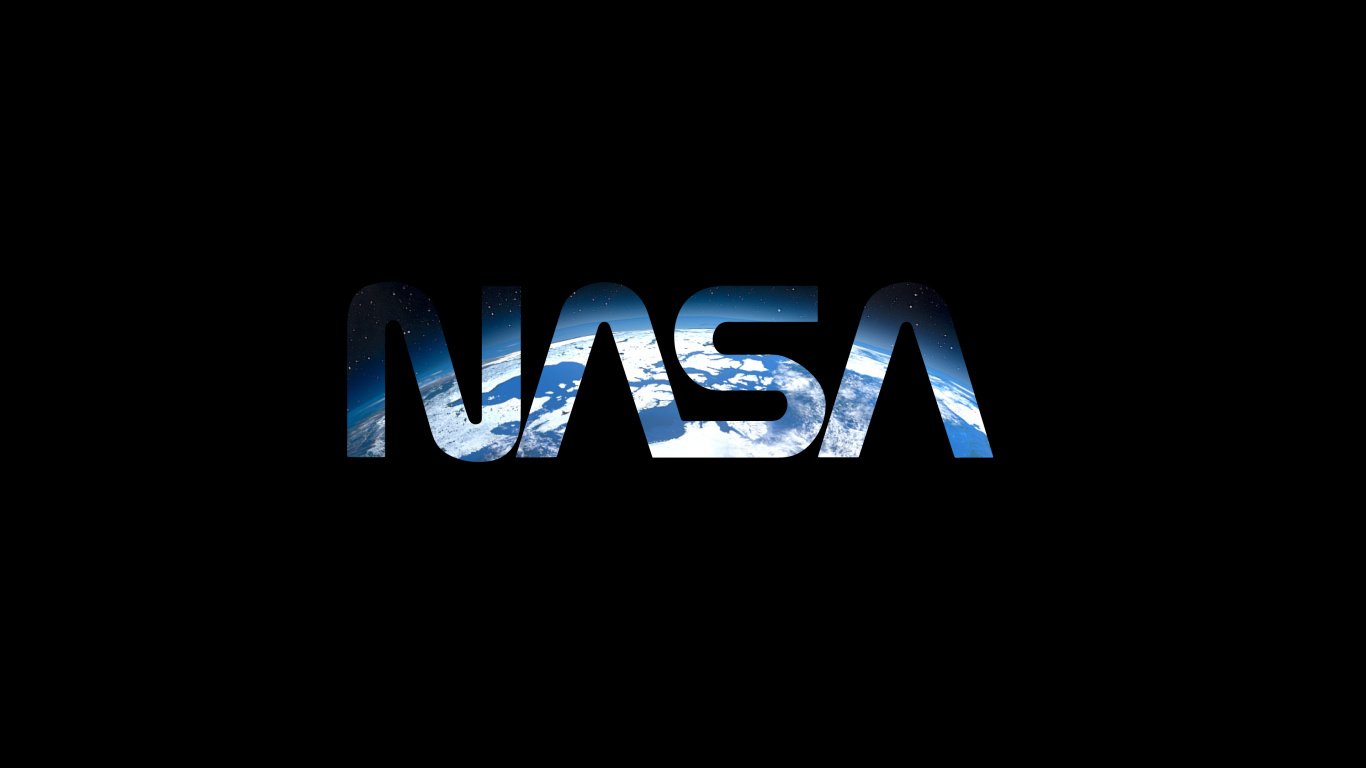 NASA, Amoled, Text, Electric Blue, Brand. Wallpaper in 1366x768 Resolution