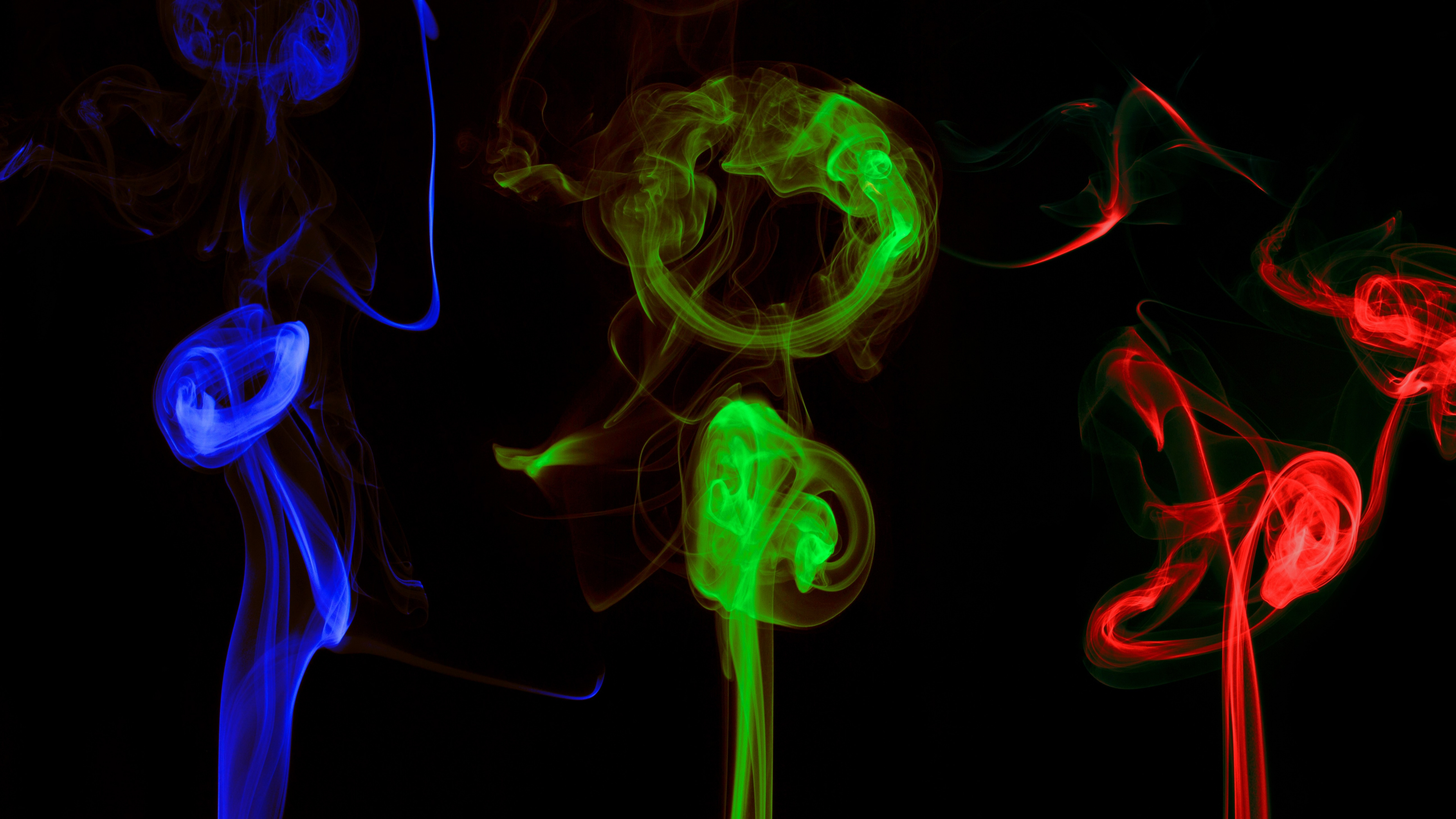 抽象艺术, 烟雾, 激光, 创造性的艺术, 光 壁纸 3840x2160 允许