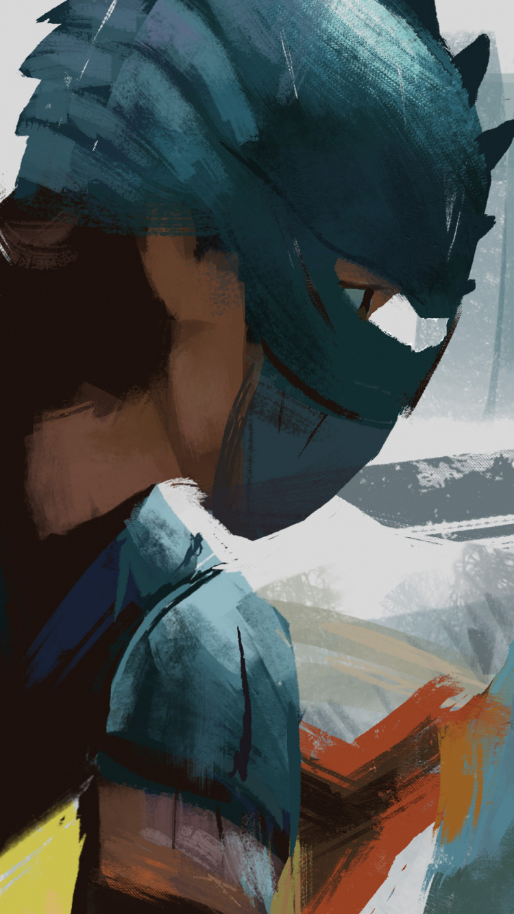 Man in Blue and Yellow Jacket. Wallpaper in 750x1334 Resolution