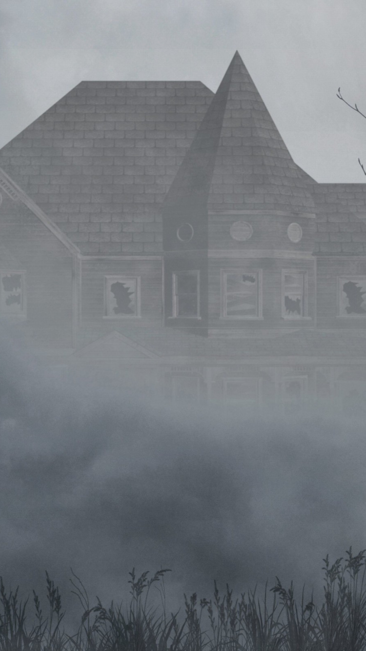 Nebelhaus, Haus, Nebel, Gebäude, Cloud. Wallpaper in 750x1334 Resolution