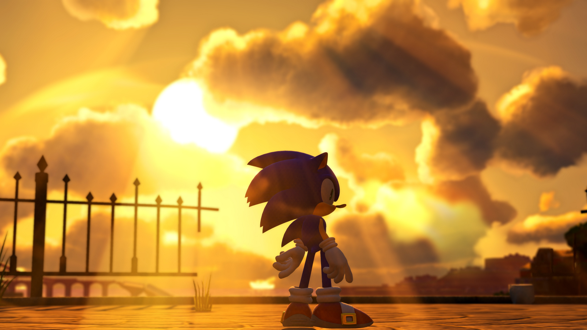 Sonic The Hedgehog, Games, Backlighting, Illustration, Sonic Forces. Wallpaper in 1920x1080 Resolution