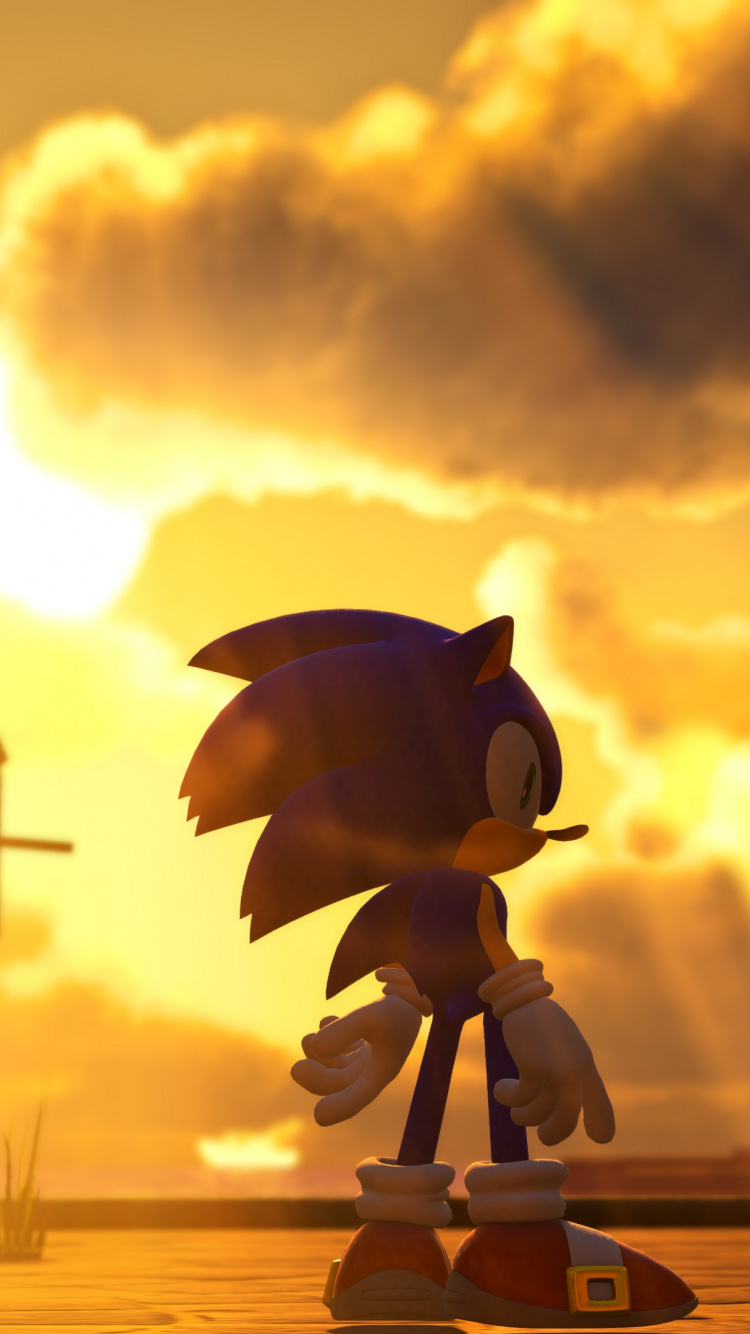 Sonic The Hedgehog, Games, Backlighting, Illustration, Sonic Forces. Wallpaper in 750x1334 Resolution