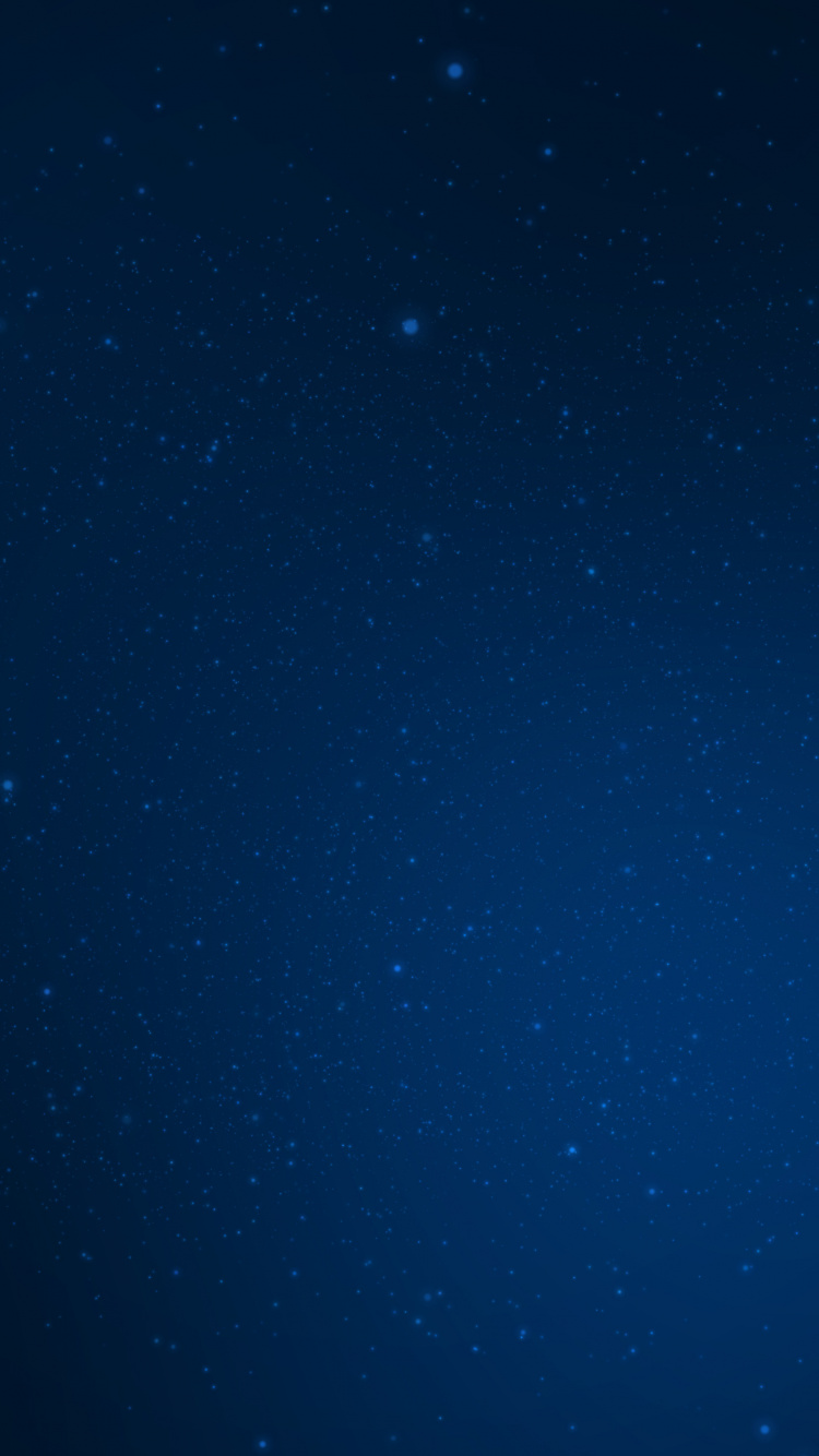 Blauer Himmel Mit Sternen Während Der Nacht. Wallpaper in 750x1334 Resolution