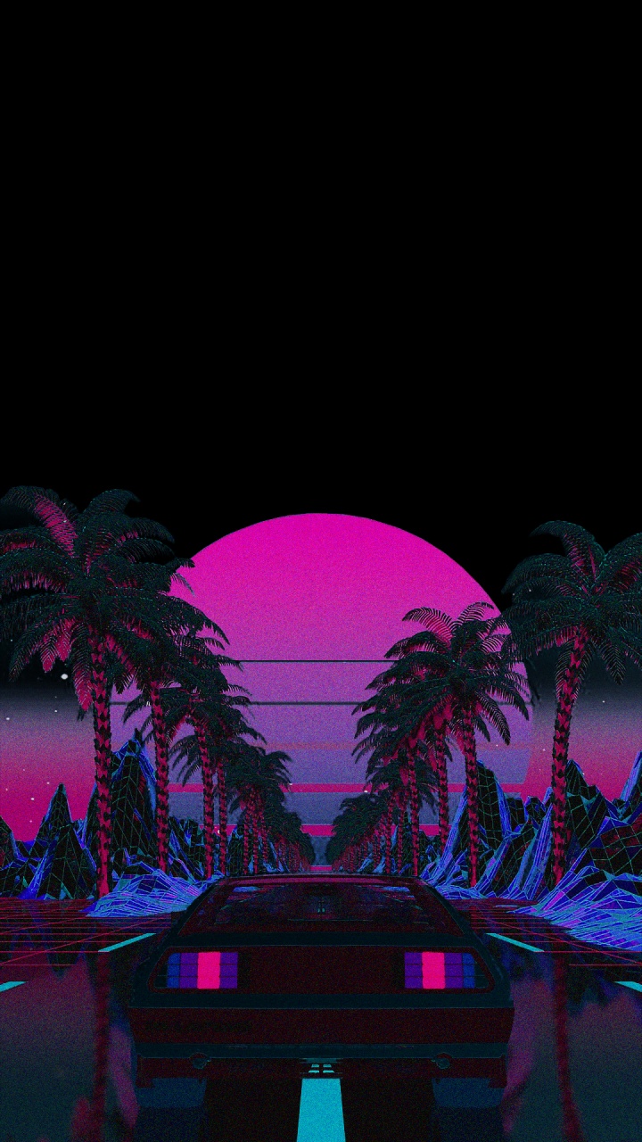 Cyberpunk, Amoled, Vaporwave, OLED, Reflection. Wallpaper in 720x1280 Resolution