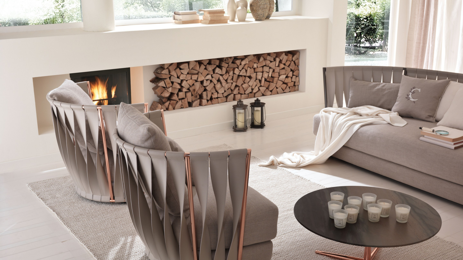 Mug en Céramique Noir et Blanc Sur Table. Wallpaper in 1920x1080 Resolution