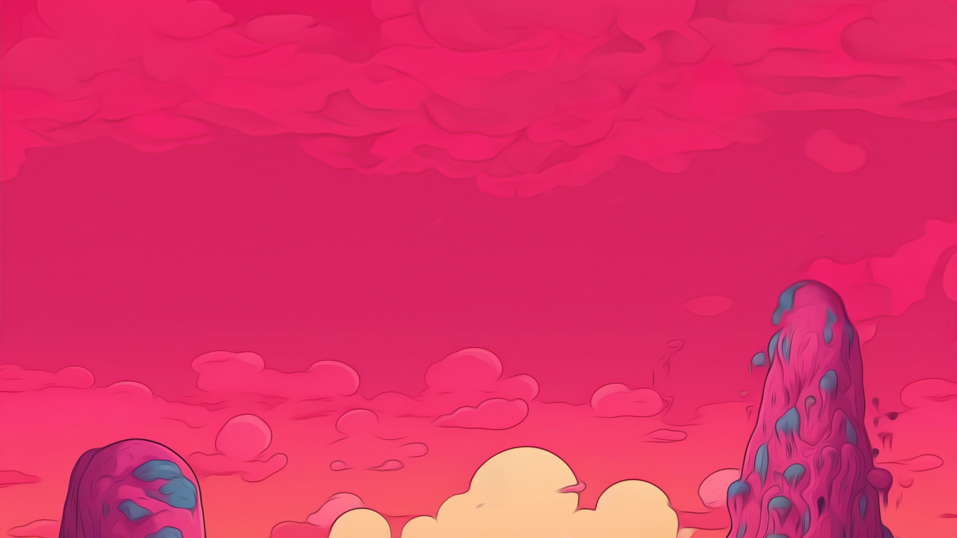 视觉艺术, 余辉, 自然景观, 粉红色, 艺术 壁纸 1366x768 允许