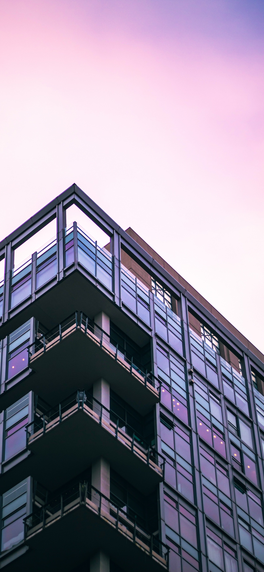 Condominio, Arquitectura, Edificio, Rectángulo, Morado. Wallpaper in 1125x2436 Resolution