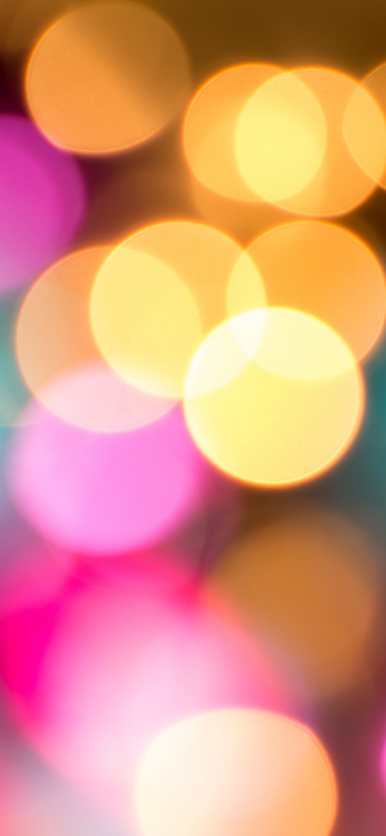 节日, 光, 圆圈, 黄色的, 创造性的艺术 壁纸 1242x2688 允许