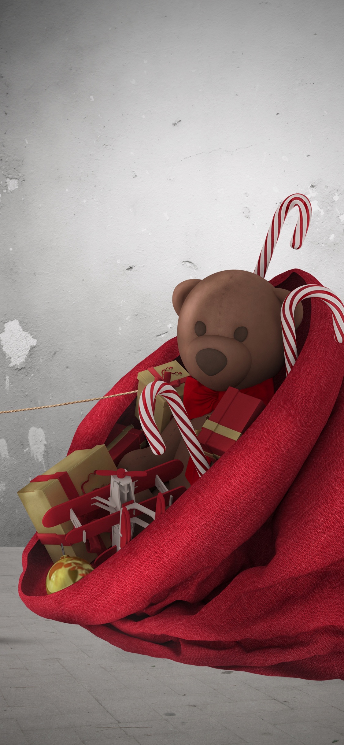 Ded Moroz, Weihnachtsmann, Geschenk, Weihnachten, Tradition. Wallpaper in 1125x2436 Resolution