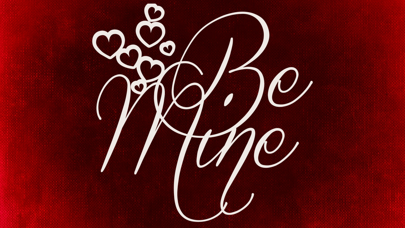 Cœur, Red, Calligraphie, Art, Graphisme. Wallpaper in 1366x768 Resolution