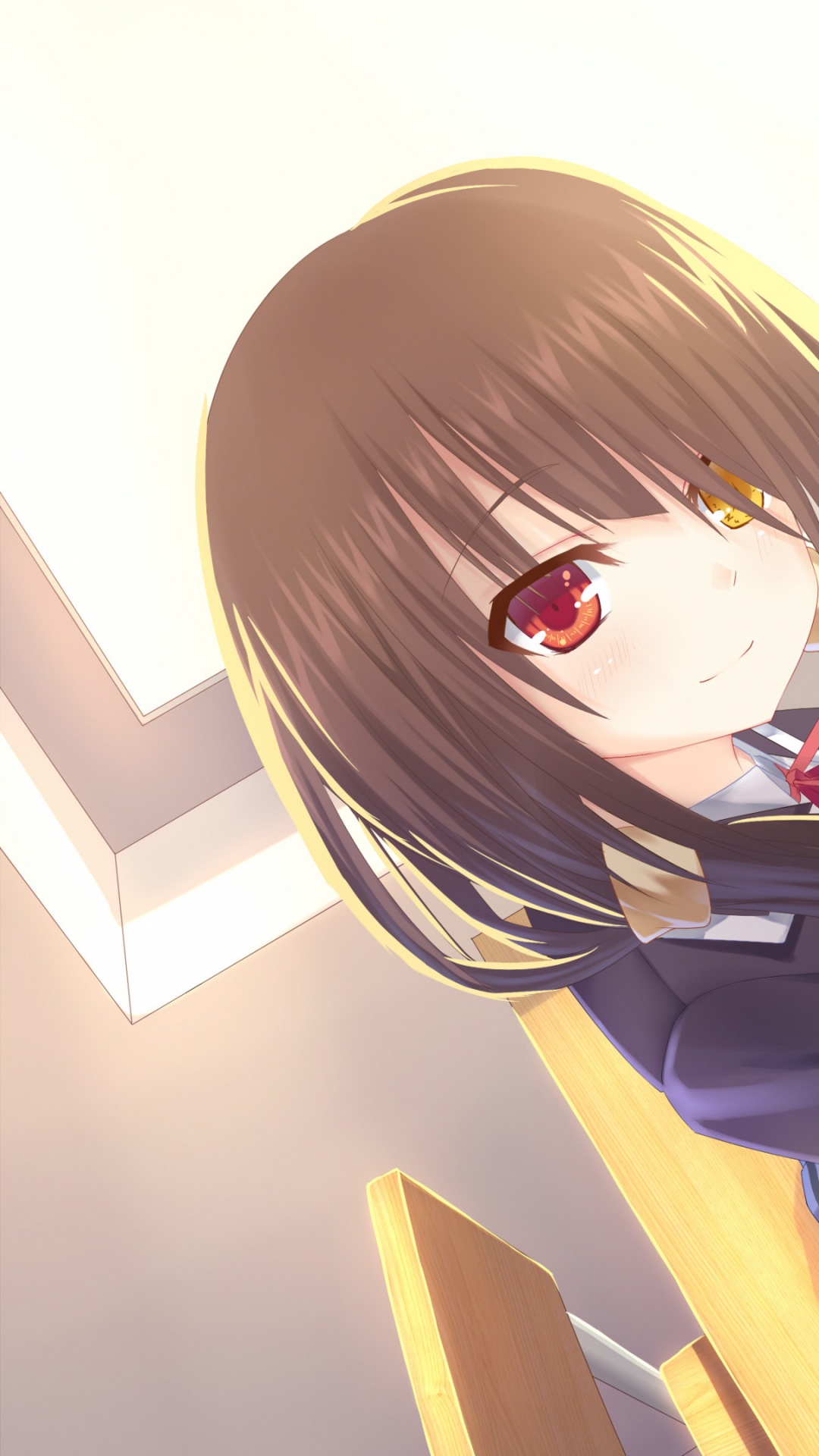 Braunhaariger Männlicher Anime-Charakter. Wallpaper in 1080x1920 Resolution