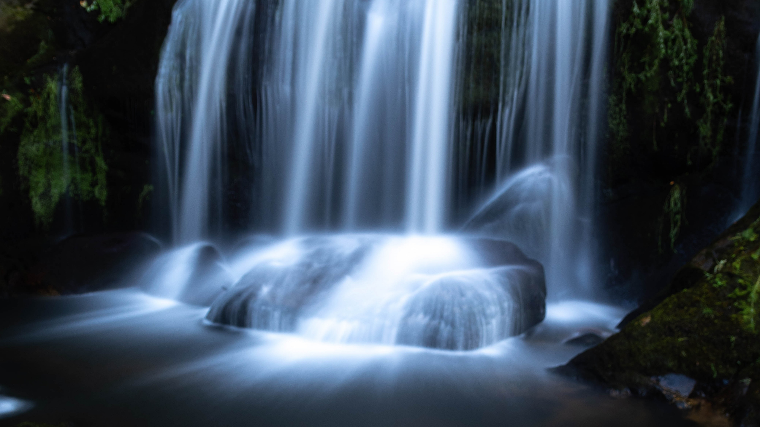 Waterfall, Body of Water, Water Resources, Natural Landscape, Nature. Wallpaper in 2560x1440 Resolution