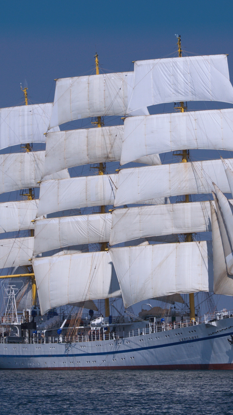 扬帆, 录像, 高船, Barquentine, 三桅帆船 壁纸 750x1334 允许