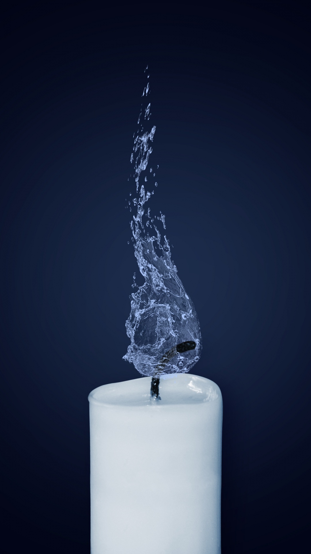 White Pillar Candle on Black Surface. Wallpaper in 1080x1920 Resolution