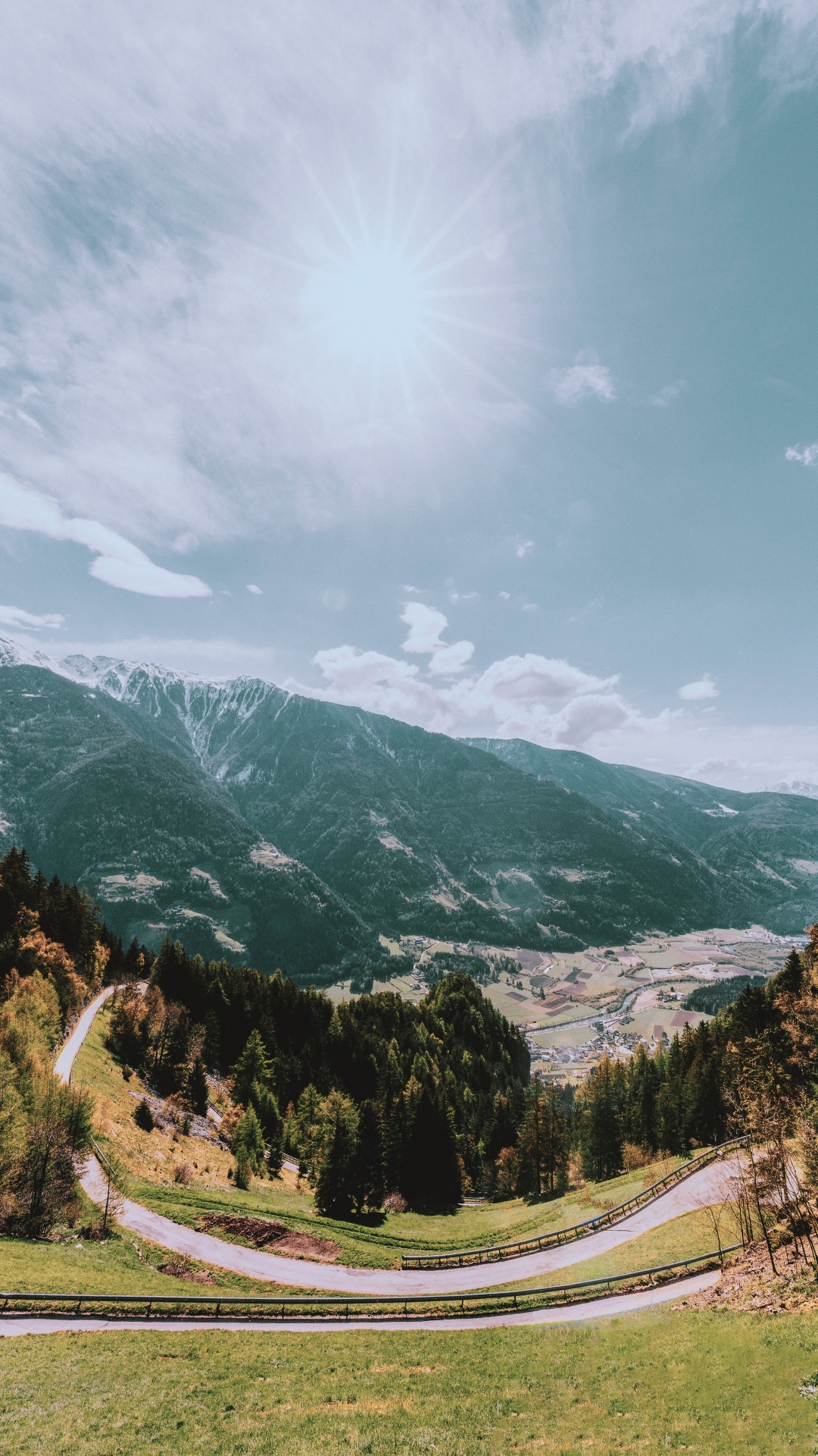 Baum, Cloud, Naturlandschaft, Piste, Road. Wallpaper in 1080x1920 Resolution