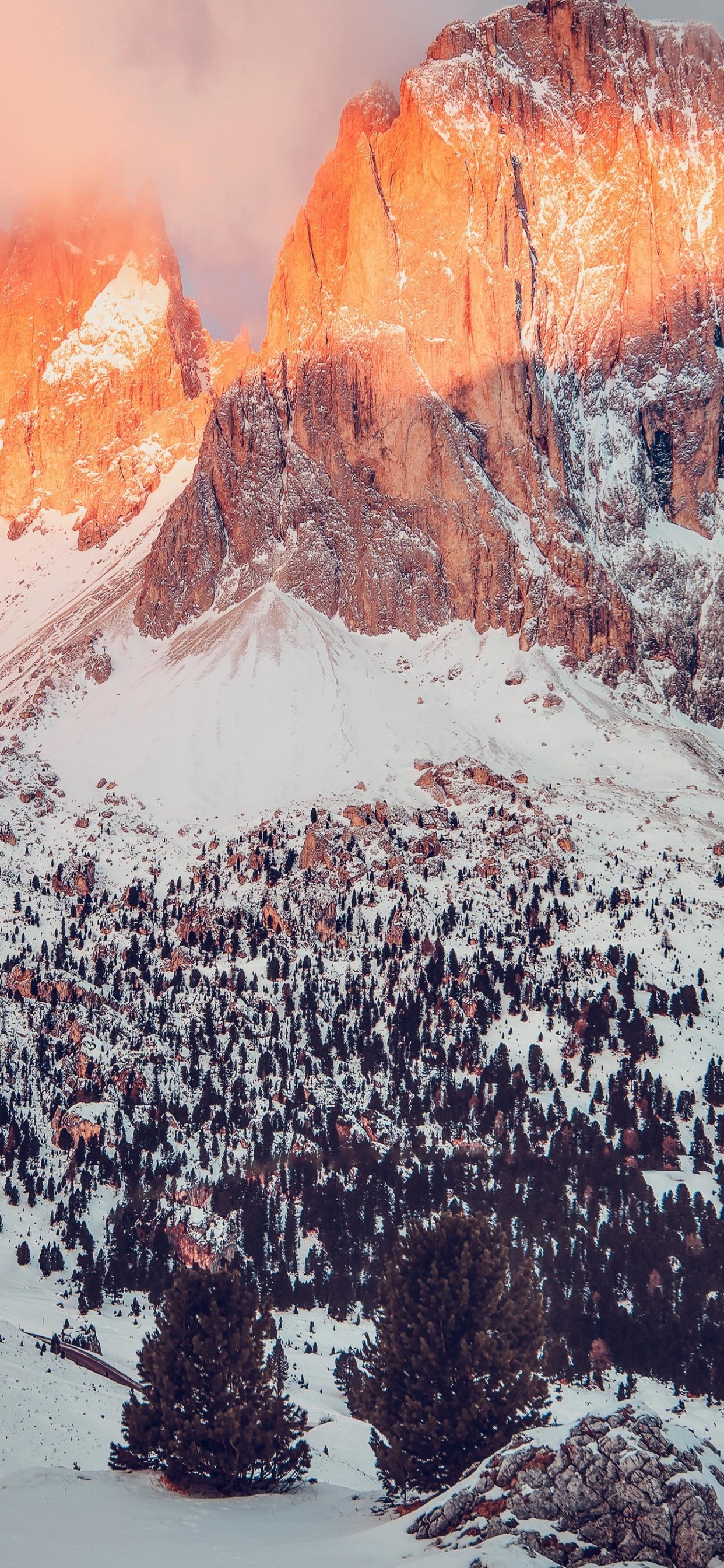 Cloud, Schnee, Piste, Naturlandschaft, Hochland. Wallpaper in 1242x2688 Resolution