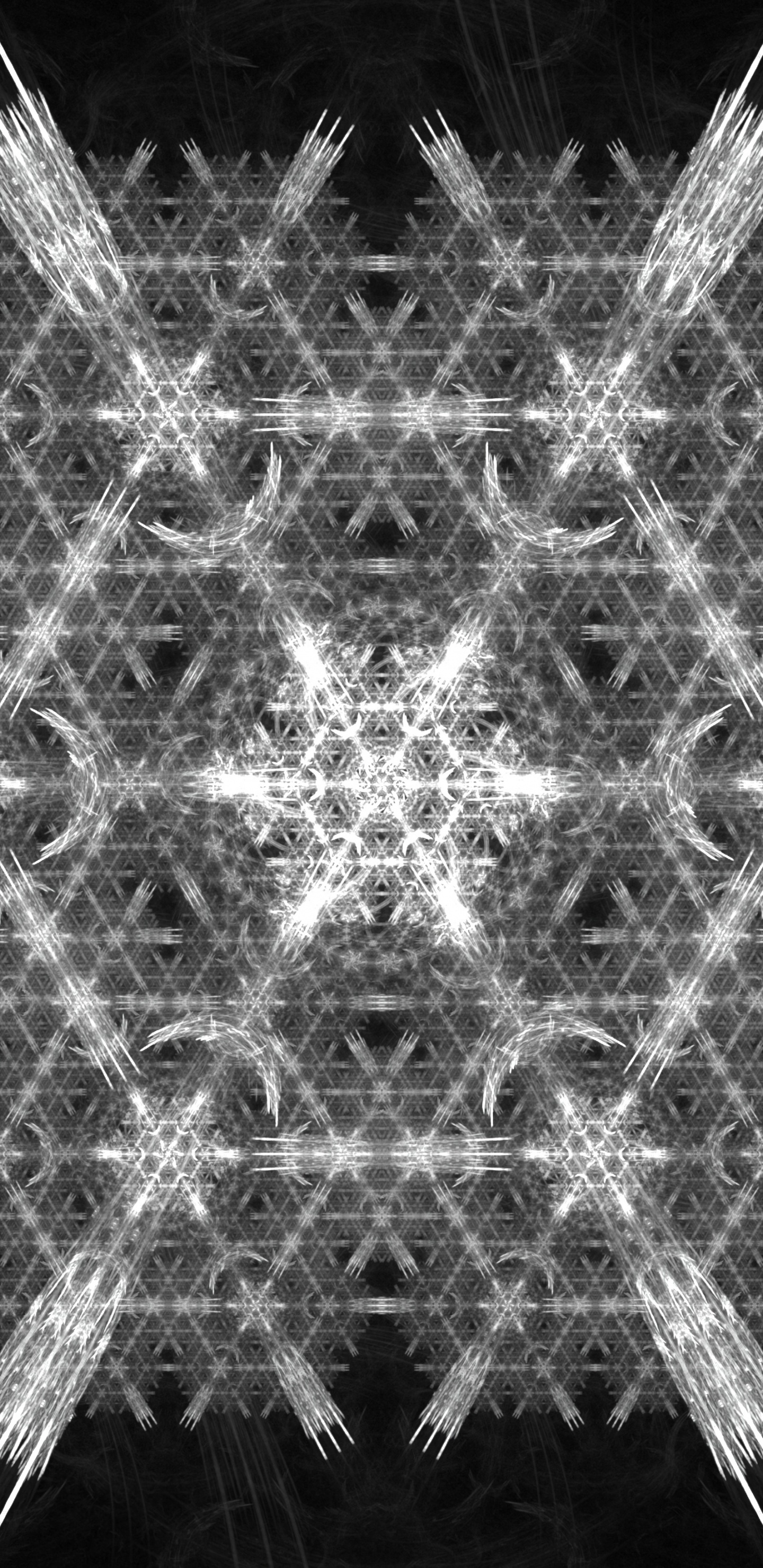 光, 雪花, 对称, 分形技术, 万花筒 壁纸 1440x2960 允许