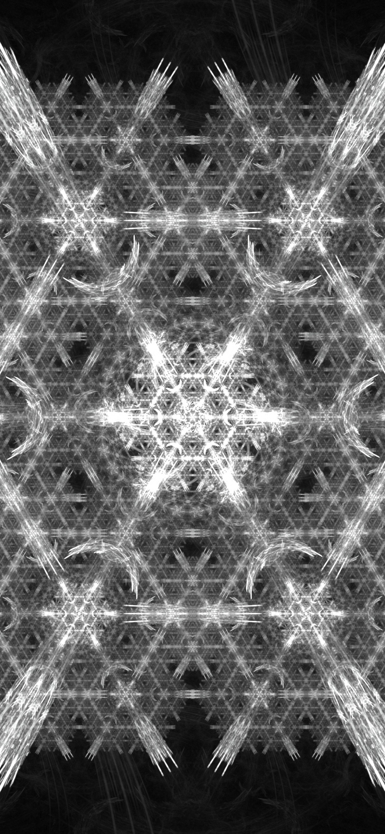 Patrón, Luz, Copo de Nieve, Gráficos, Simetría. Wallpaper in 1242x2688 Resolution