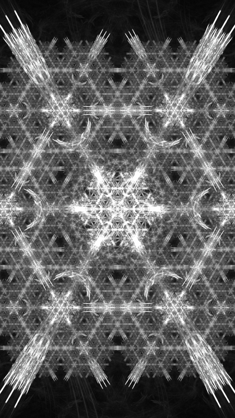 Muster, Licht, Schneeflocke, Symmetrie, Fraktale Kunst. Wallpaper in 750x1334 Resolution