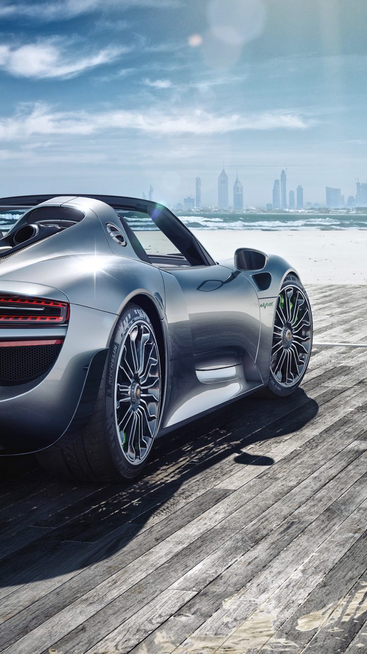 Roter Ferrari 458 Italia Auf Grauer Betonstraße. Wallpaper in 750x1334 Resolution