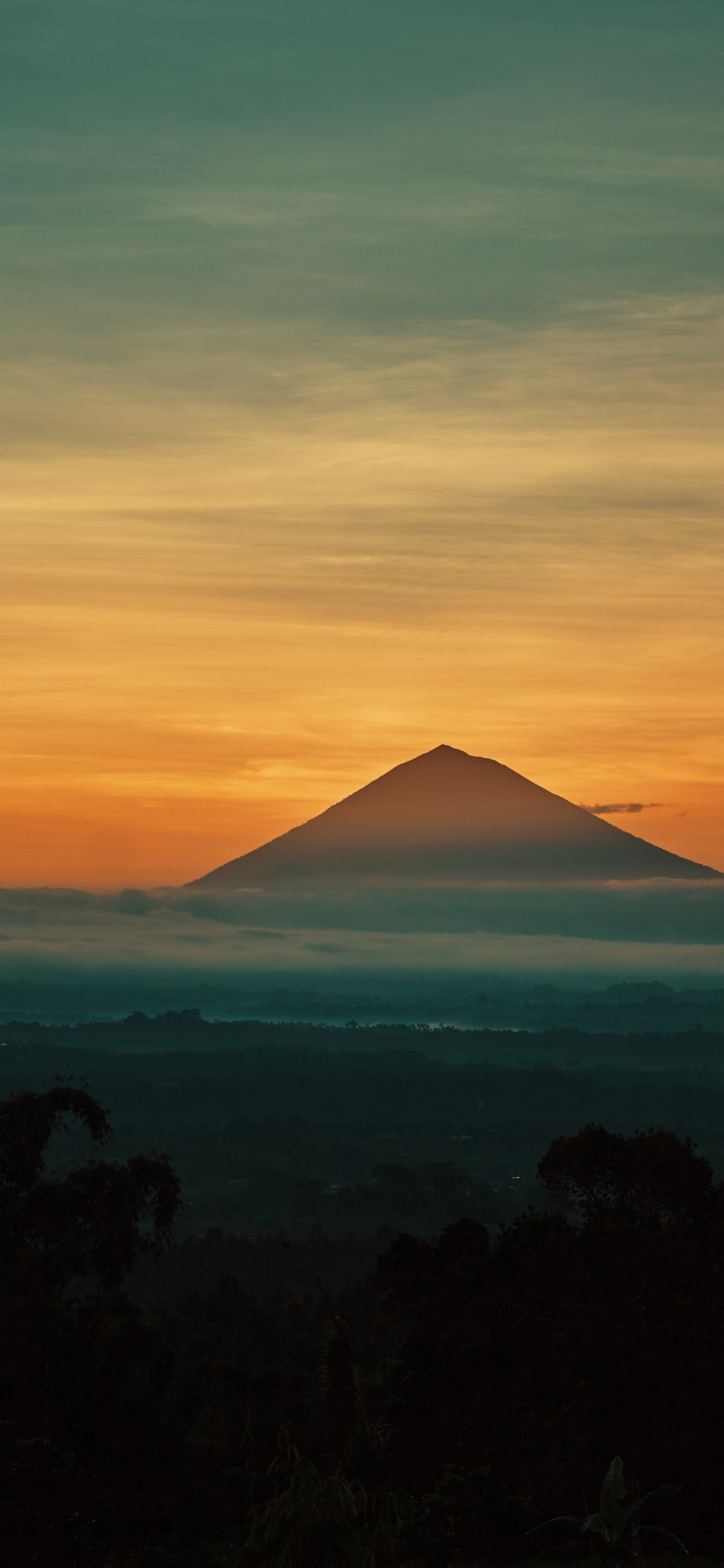 Sonnenuntergang, Malerei, Sagitwe, Cloud, Afterglow. Wallpaper in 1242x2688 Resolution