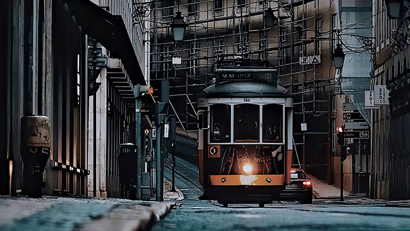 Manzana, Edificio, Tren, Electricidad, el Material Rodante. Wallpaper in 1366x768 Resolution