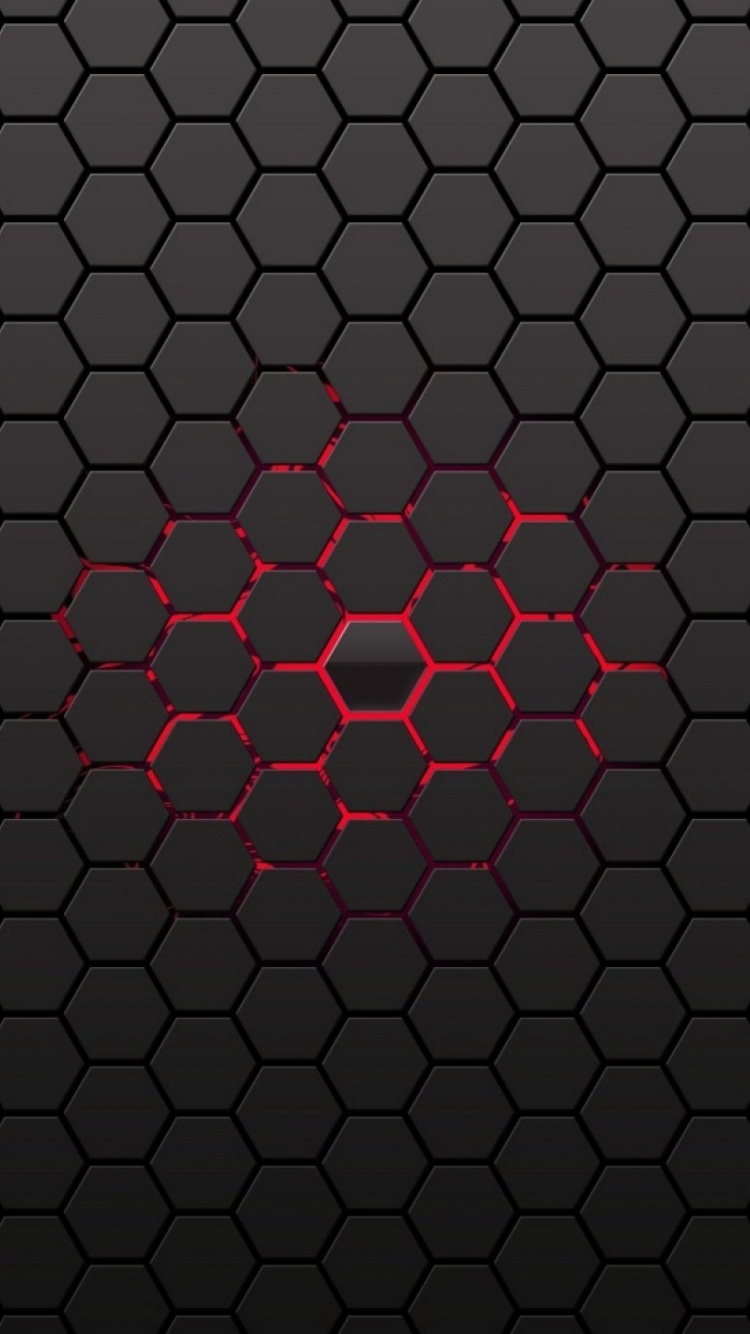 Rote Und Schwarze Tupfen. Wallpaper in 750x1334 Resolution