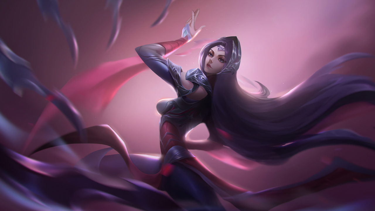 Femme en Robe Noire Personnage D'anime. Wallpaper in 1280x720 Resolution