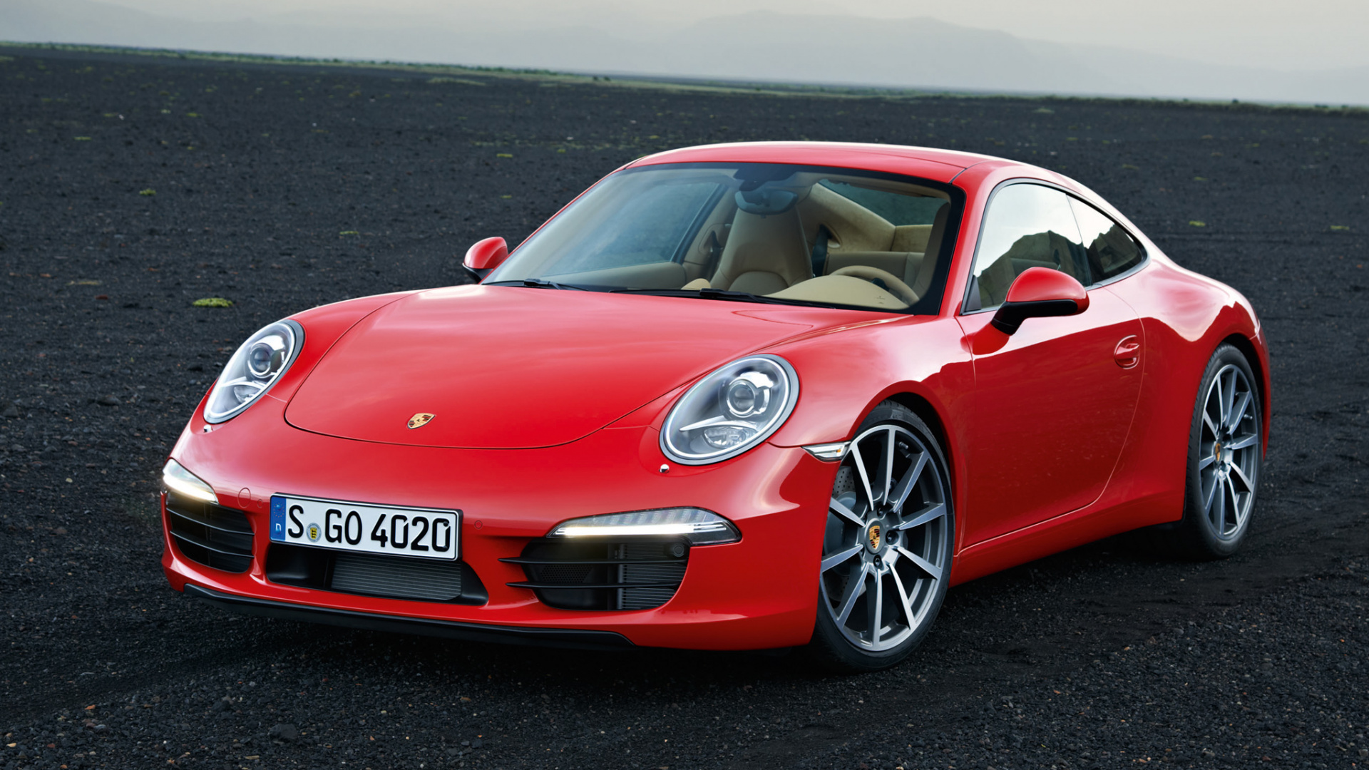 Roter Ferrari 458 Italia Unterwegs. Wallpaper in 1920x1080 Resolution