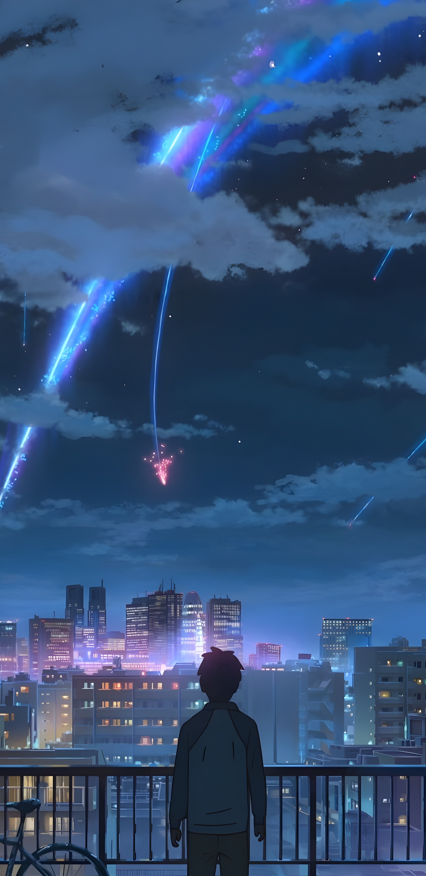 Votre Nom, Mitsuha Miyamizu, Taki Tachibana, L'anime, Atmosphère. Wallpaper in 1440x2960 Resolution