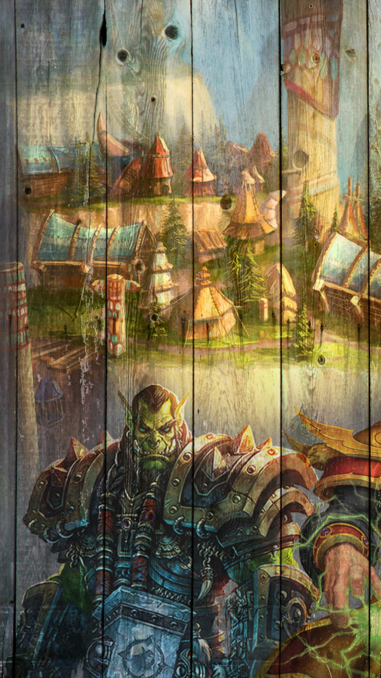 Blizzard Entertainment, Artes Visuales, Mural, Mundo de Warcraft. Wallpaper in 750x1334 Resolution