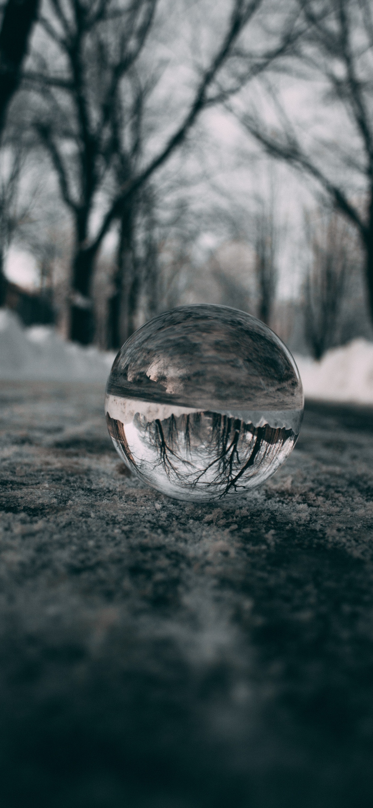 Black and White, Sky, Water, Sphere, Close Up. Wallpaper in 1242x2688 Resolution