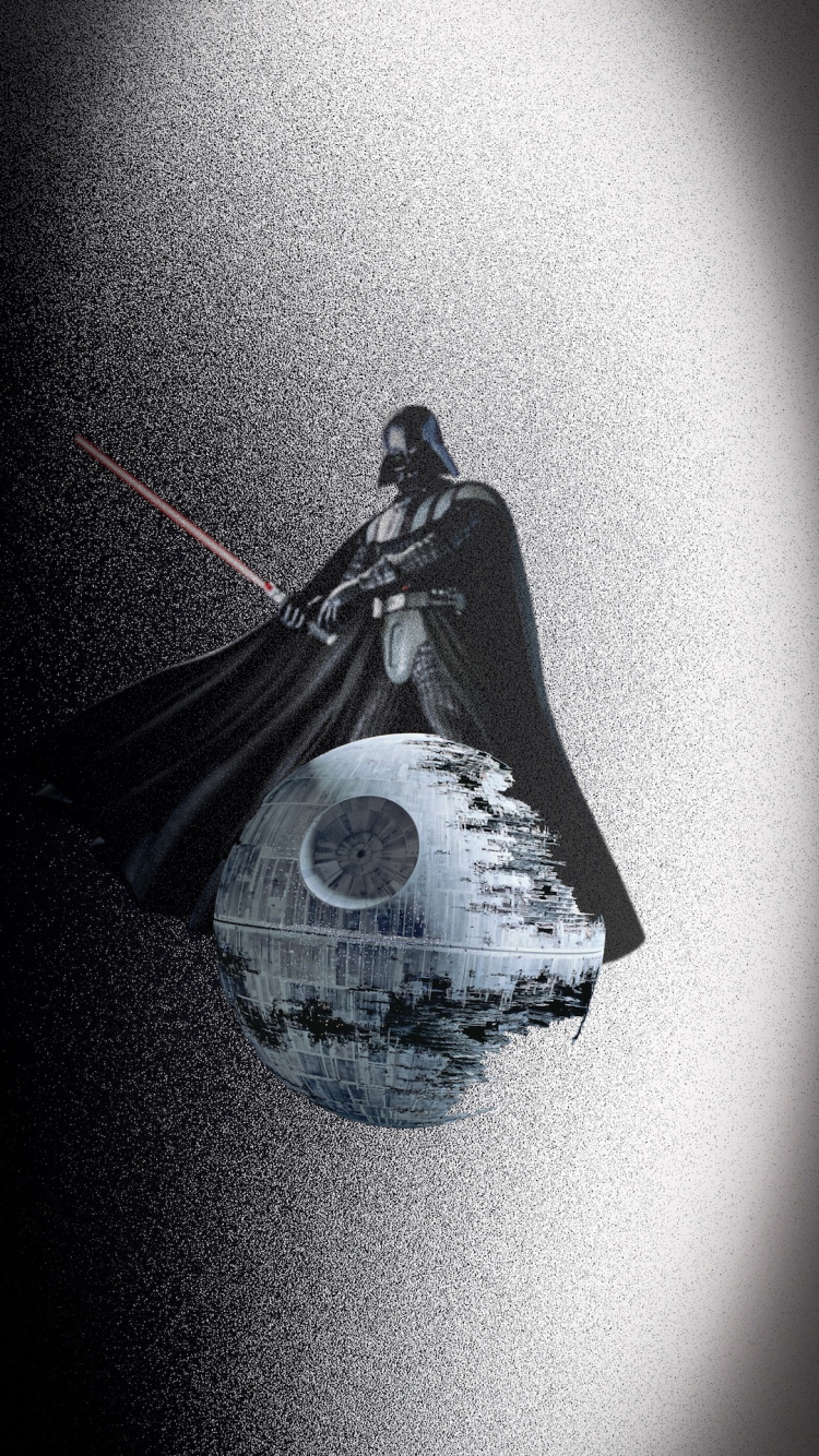 Darth Vader, Star Wars, Apples, Art, Tints and Shades. Wallpaper in 750x1334 Resolution