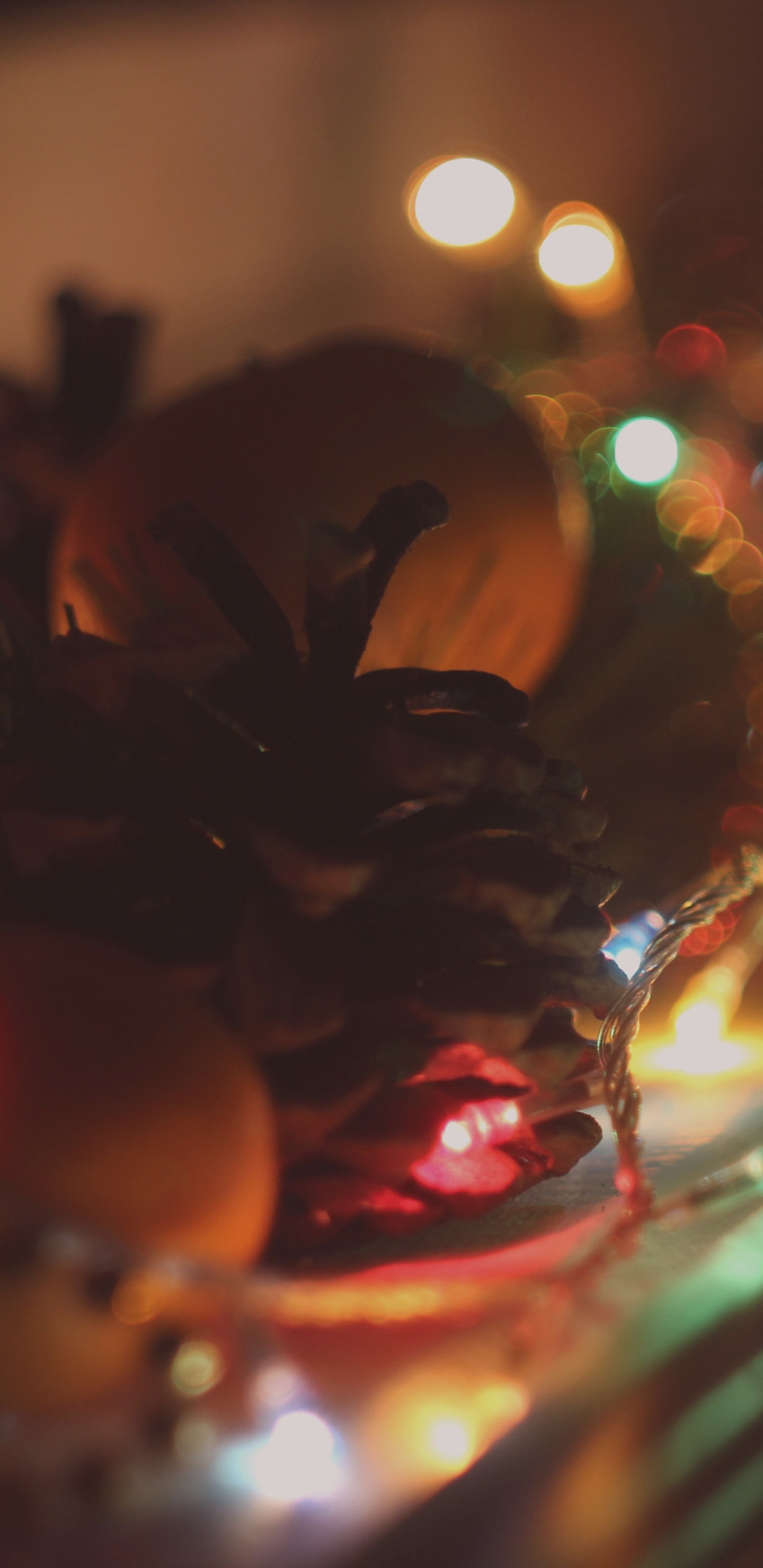 Christmas Lights, Light, Lighting, Night, Darkness. Wallpaper in 1440x2960 Resolution
