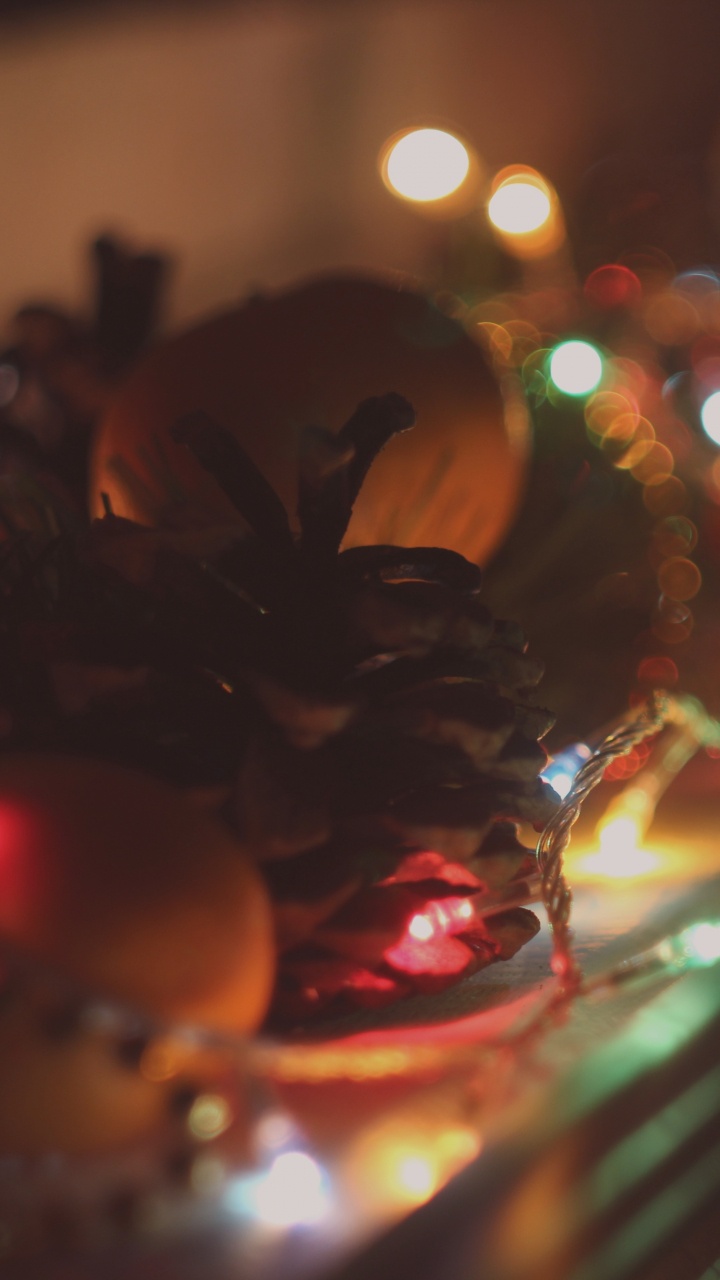 Les Lumières de Noël, Lumière, Éclairage, Nuit, Obscurité. Wallpaper in 720x1280 Resolution