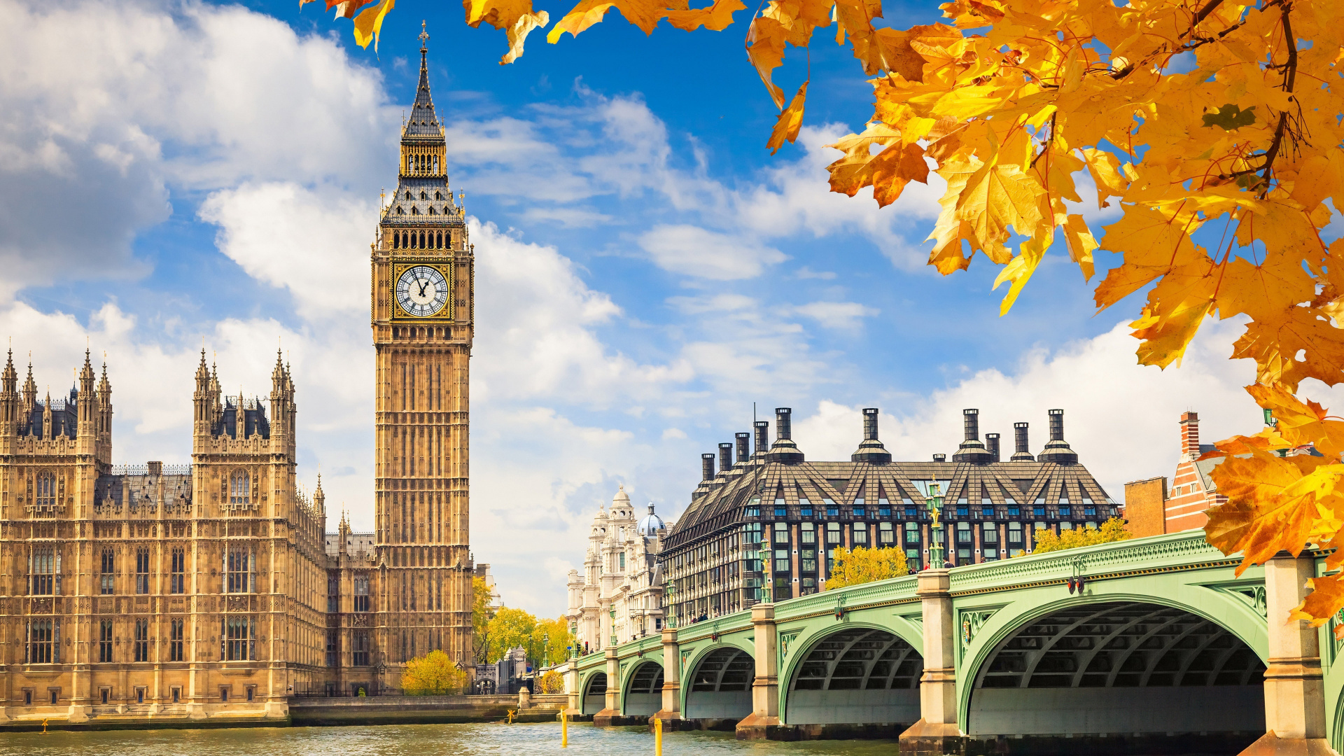 Big Ben Sous Ciel Bleu Pendant la Journée. Wallpaper in 1920x1080 Resolution